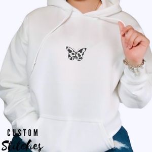 Custom Boutique Butterfly Cow Hoodie/Sweatshirt